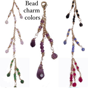 Ponytail Wrap Gold - 6" Long Bead Charm Color Options for Ponytail Wraps