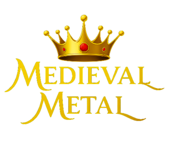 Medieval Metal logo with gold crown