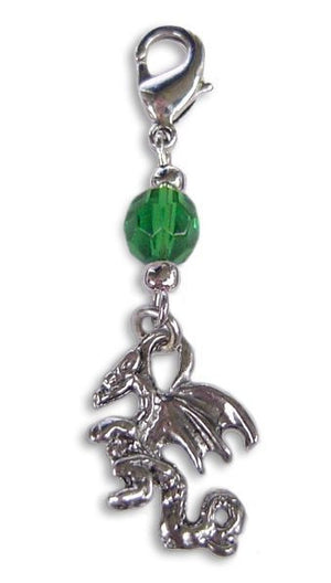Silver Dragon Charm – Mini Hair Twister Accessory front view