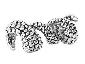 Dragon Claw Hair Bead - Sterling Silver Plated Braid Accessory front view
