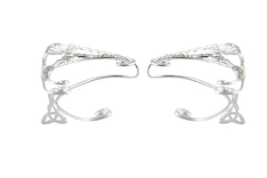 Eternity Silver Elf Ear Cuffs - No Piercing Fantasy Jewelry back view
