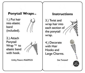 How to wear Celtic Blue Rainbow Spiral Set – 6" Elegant Ponytail Holder