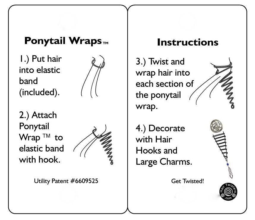 How to use Biker Motorcycle Ponytail Wrap Set - Black 6" Adjustable Accessory step by step
