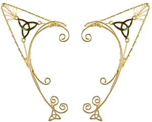 Eternity Gold Elf Ear Cuffs - No Piercing Fantasy Jewelry