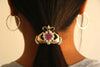 Hair Hook Claddagh with Pink Heart - Gold