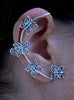 Medieval Metal - Elf Cuff Butterfly Silver Front View with Model (EF19-S)