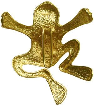 Frog Hair Hook - Playful Gold Ponytail Accessory back view