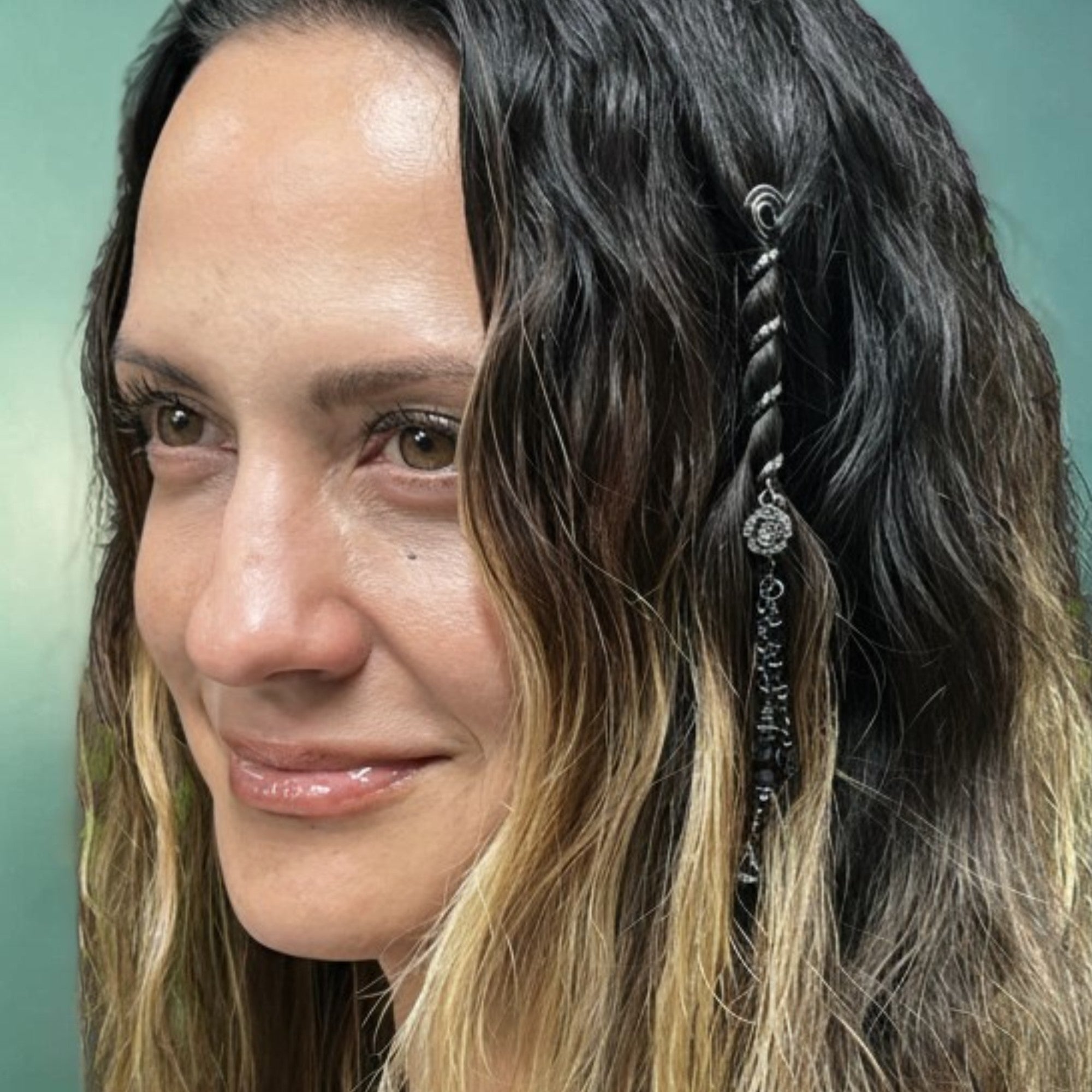 Mini Hair Wrap – 2" Gun Black Hair Twister for Women | Stylish Jewelry Accessory