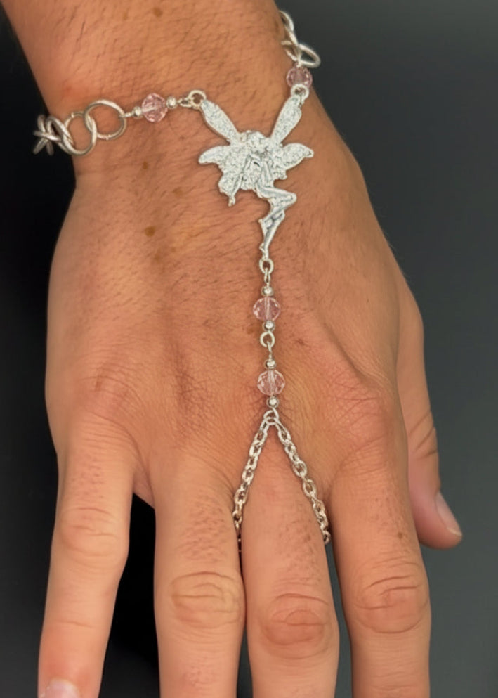 Model wearing Fairy Finger Bracelet - Adjustable Enchanting Fantasy Jewelry