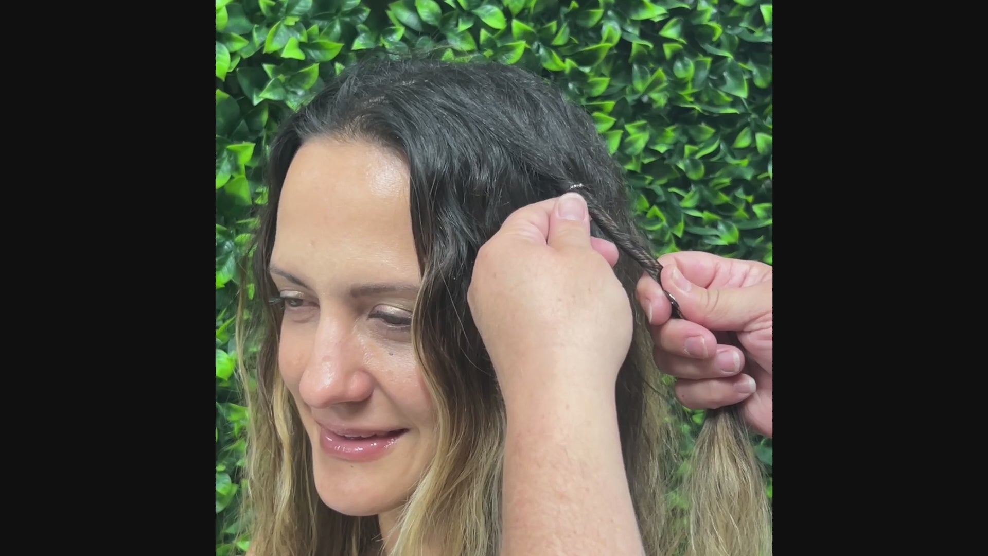Demo video showing how to install the 2" Gun Black Mini Hair Twister Spiral Hair Wrap into short hair for a secure, stylish hold.
