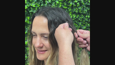 Demo video showing how to install the 2" Gun Black Mini Hair Twister Spiral Hair Wrap into short hair for a secure, stylish hold.