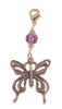Hair Twisters - Charm Large Gold Purple Butterfly (CHL-CL-PU-G)
