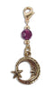 charm small gold moon and star