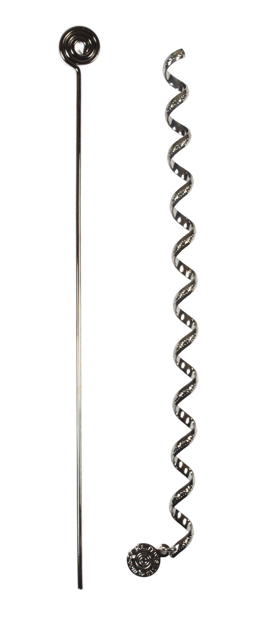 6" Gun Black Hair Spiral – Elegant Ponytail Wrap for Long Hair front view