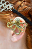 Medieval Metal - Elf Cuff Cthulhu Gold Front View with Model (EF25-G)
