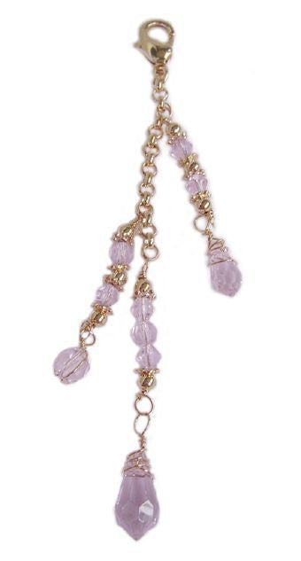 Large Gold Beaded Charm – Elegant Ponytail Wrap Accessory front view