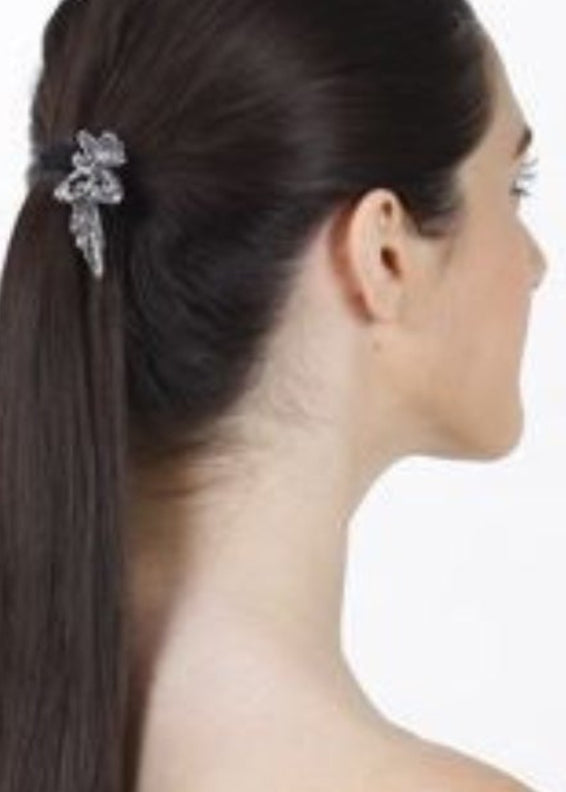 Fairy Hair Hook model – Silver fantasy ponytail holder, stylish Medieval Metal hair accessory