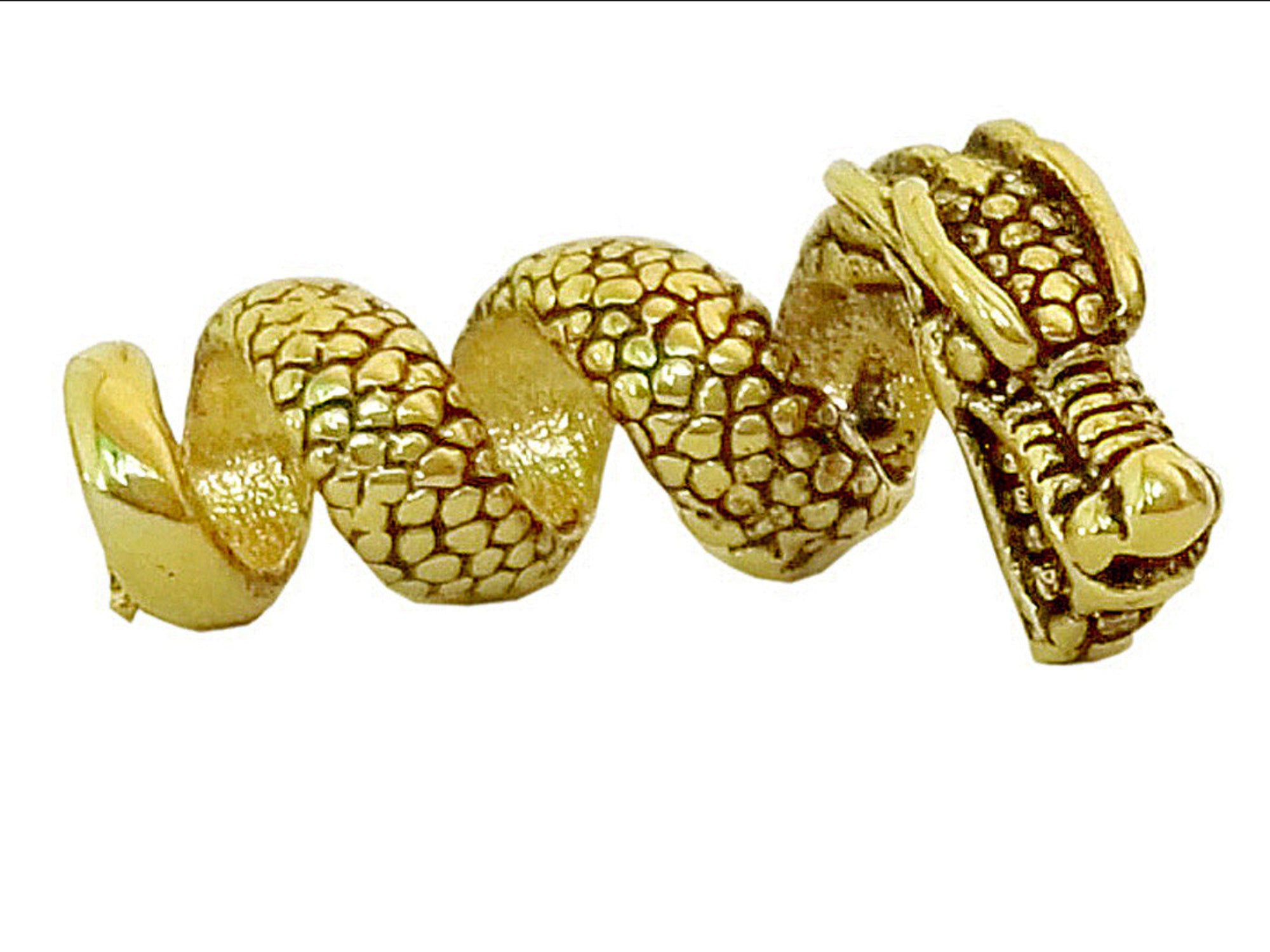Imperial Dragon Hair Bead - Gold Finish Fantasy Braid Accessory side view