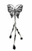 Hair Hook Silver Butterfly with Bead Charm Ponytail Holder
