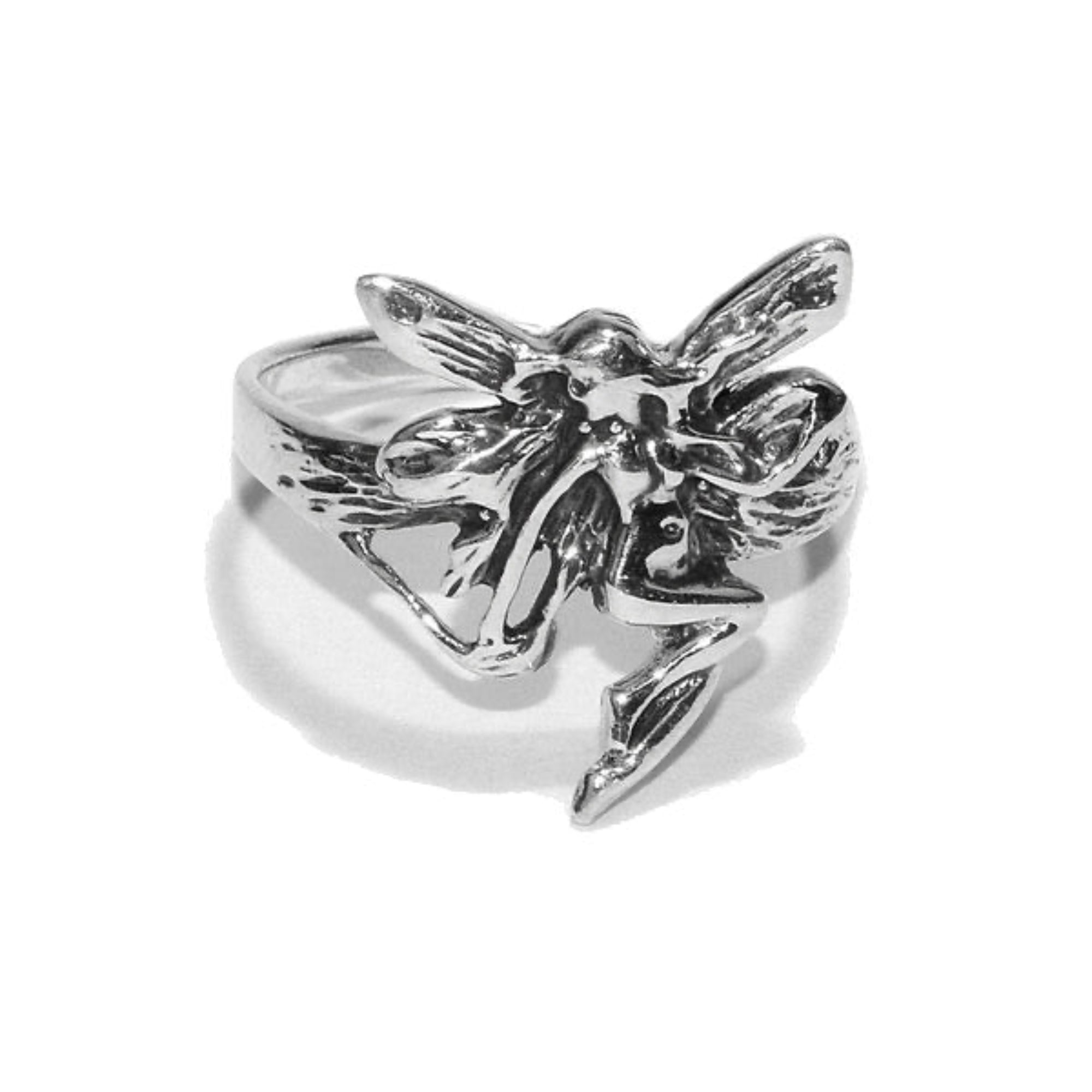 Fairy Ring - Sterling Silver Mystical Fantasy Jewelry Accessory front view