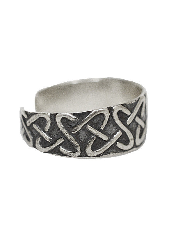 Celtic Border Toe Ring - Sterling Silver Adjustable Jewelry side view
