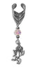 Ear Cuff With Charm Rose - Silver