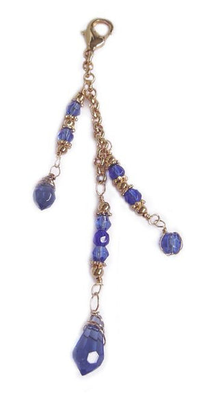 Large Gold Beaded Charm – Elegant Ponytail Wrap Accessory front view