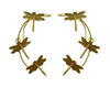 Medieval Metal - Elf Cuff Dragonfly Gold Front View (EF17-G)