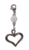 Charm Large Heart - Silver