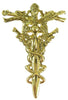 Hair Hook Sword and Double Dragons - Gold Ponytail Holder