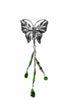 Hair Hook Silver Butterfly with Bead Charm Ponytail Holder
