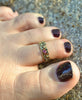 toe ring gold eternity knot with stone 