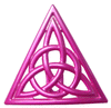 Hair Hook Celtic Triangle - Pink Ponytail Holder