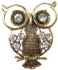 Hair Hook Owl with Diamonds - Gold Ponytail Holder