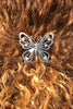 Hair Hook Diamond Butterfly - Silver Ponytail Holder