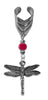 Ear Cuff With Small Charm Dragonfly - Silver 